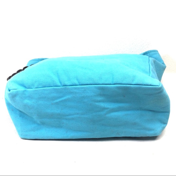 Spiegel 100% Cotton, Sea Shells, Beads and Sequins Embellished Turquoise Bag. - Picture 5 of 10